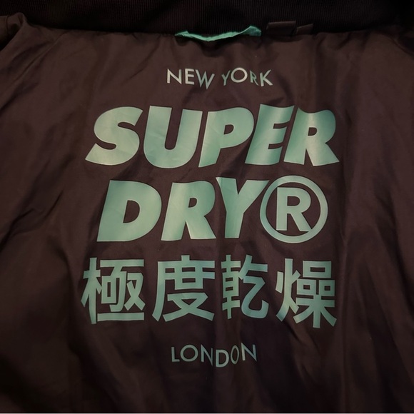 SUPERDRY Astrid Puffer Oversized Jacket with Hood in City Green, Size 6 - Picture 6 of 14